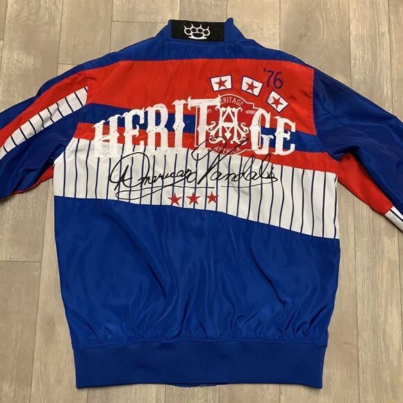 Mens Heritage By America 76’ Vandals Patriotic Full‎ Zip Lightweight Jacket - Picture 4 of 9